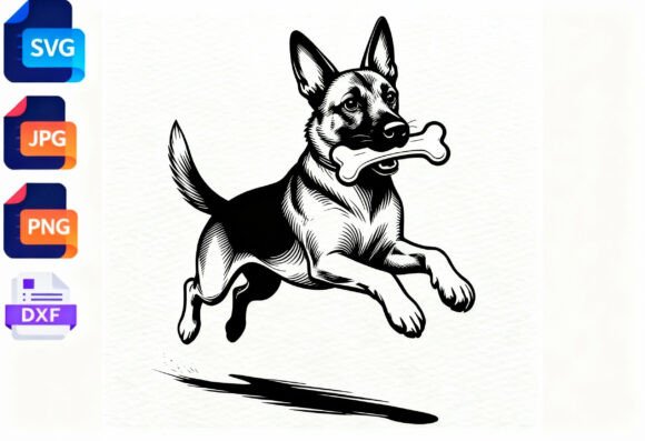 Download German Shepherd Dog Bone SVG Cut File - Bone svg Collection