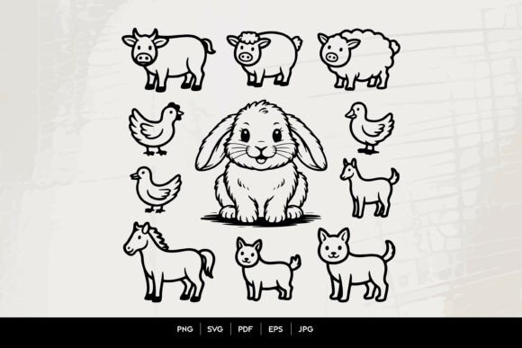 Download Cute Farm Animals SVG Bundle - Cute farm animals svg Collection