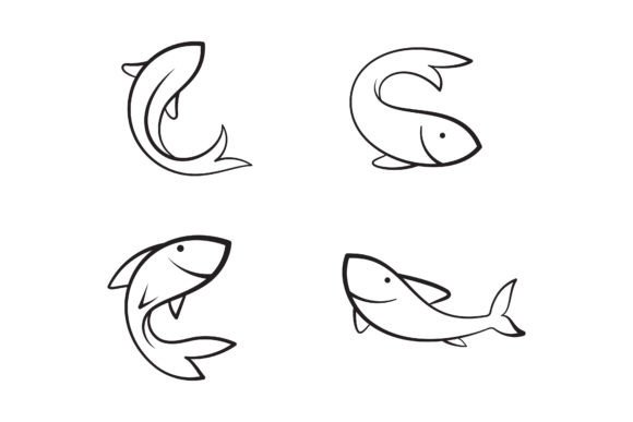 Download Fish Line Icon, Abstract Fish Vector - Premium Resources