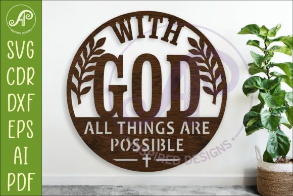 Download With God All Things Are Possible Sign - Premium Resources