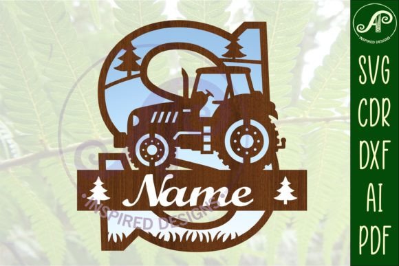 Download Tractor Monogram SVG Letter S Cut File - Tractor monogram Collection