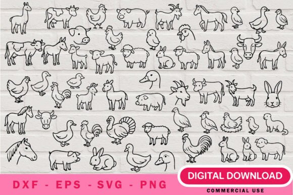 Download Cute Farm Animals SVG Bundle - Cute farm animals svg Collection