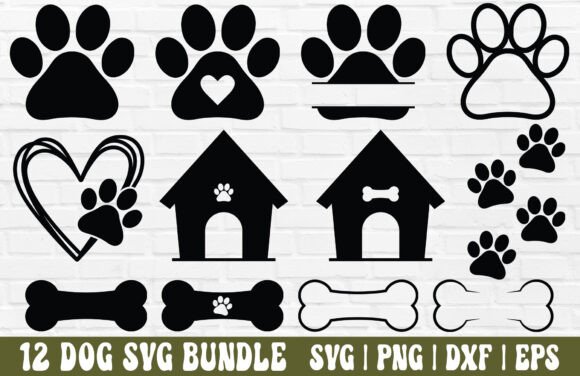 Download Dog SVG Dog Paw Print SVG Dog Heart SVG - Dog svg Collection